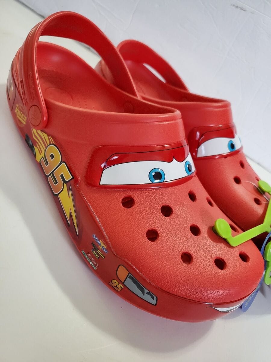 Customer photo review of Lightning McQueen Crocs – Red