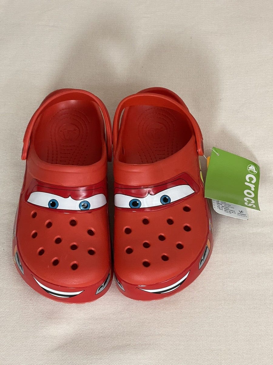 Customer photo review of Lightning McQueen Crocs – Red