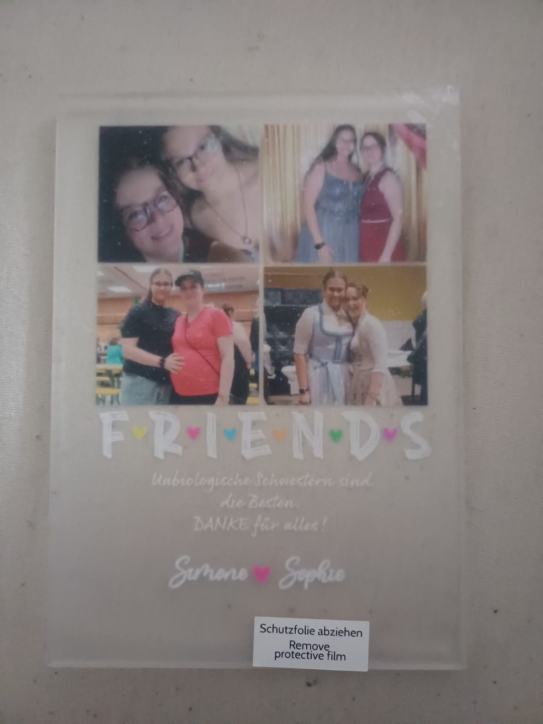 Customer photo review of Besties - Personalisierter LED Aufsteller für Freunde, Familie und Kollegen