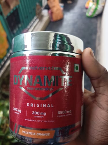 Customer photo review of Dynamite Pre-Workout (420g, 30 Servings) | Watermelon Ice