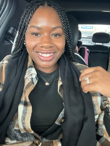 Customer photo review of Tifi 2 Hearts Necklace