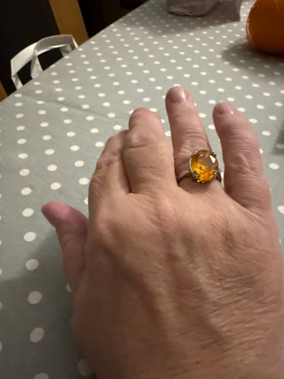Customer photo review of Citrine Gemstone Ring - 925 Sterling Silver