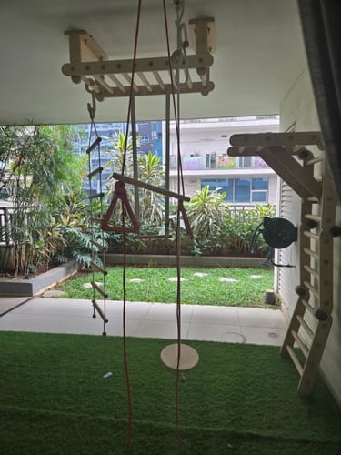 Customer photo review of Aerial Set | Ceiling Pikler Jungle Gym