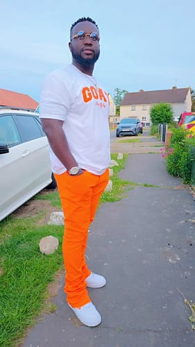 Customer photo review of Vortex Stacked Denim (Orange)