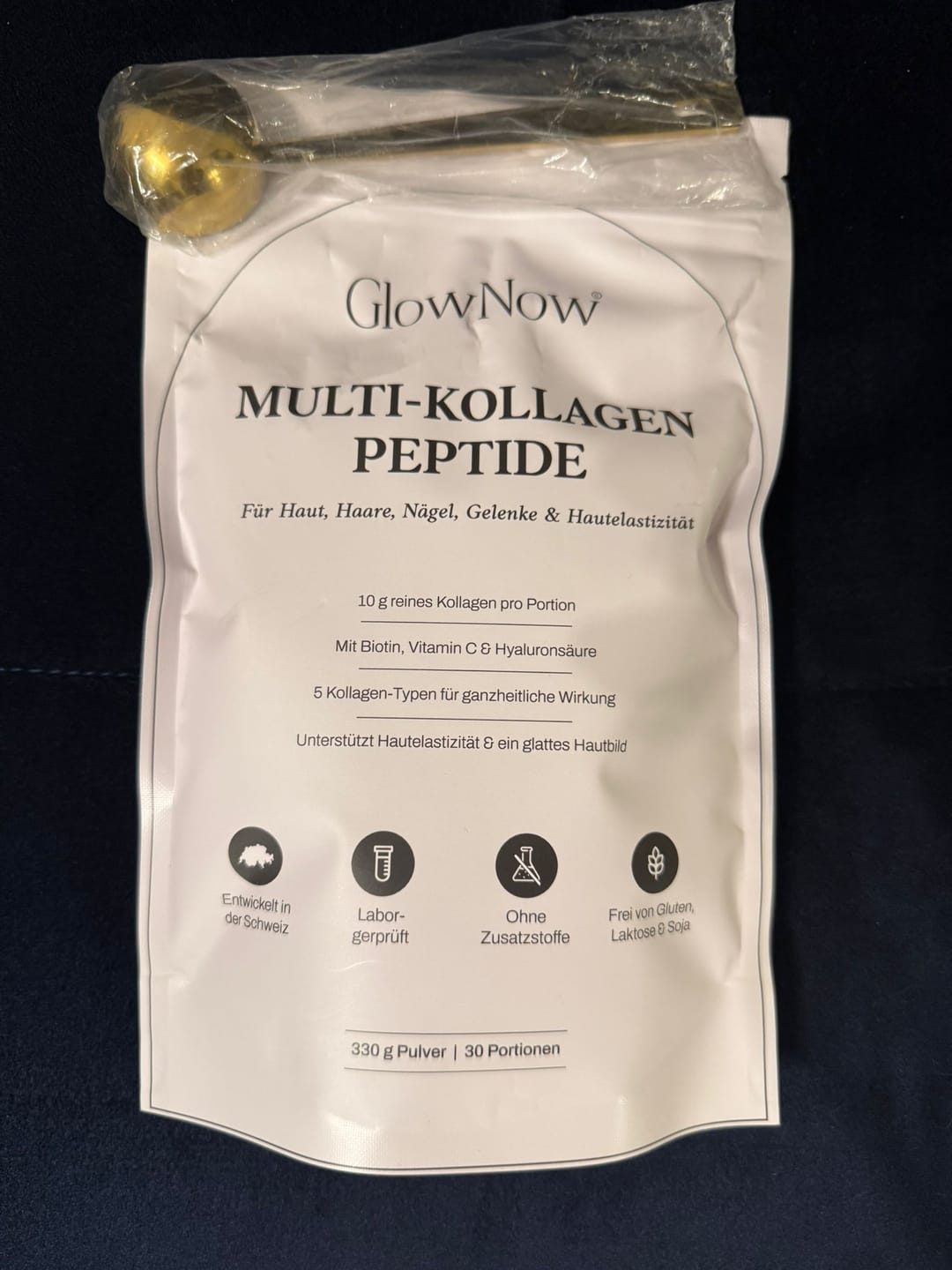Customer photo review of GlowNow Multi-Kollagen Peptide