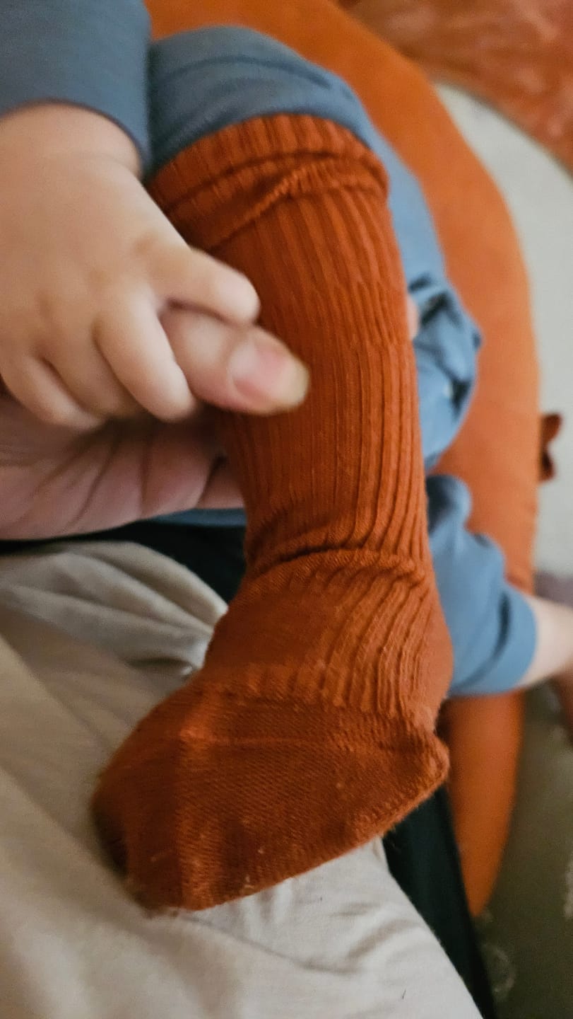 Customer photo review of Wool Socks, Baby and Toddler, Terracotta