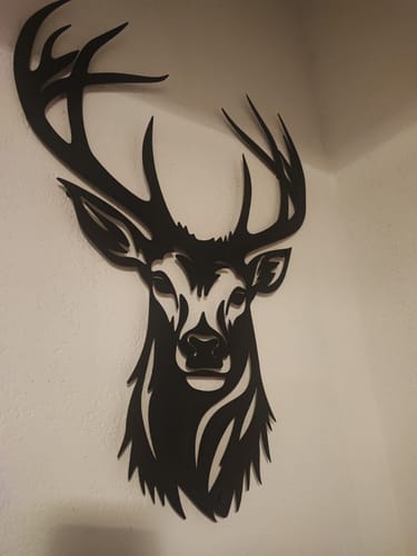 Customer photo review of Décoration Murale en Métal - Tête de cerf