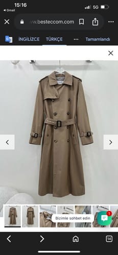 Customer photo review of Celine 25 Trench Coat Khaki Wool 299519