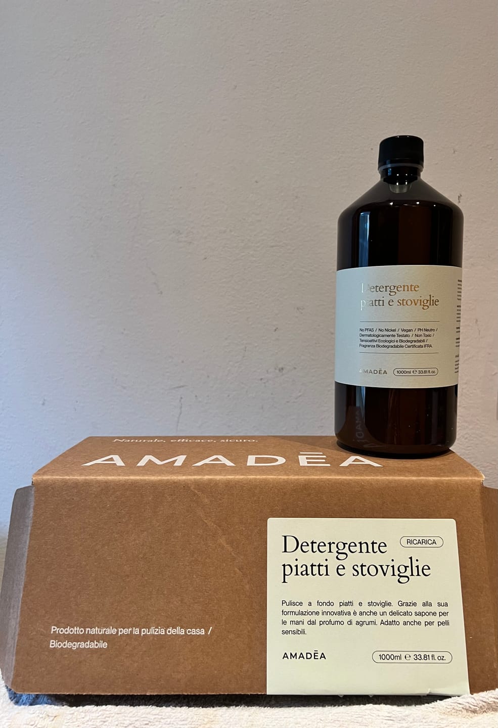 Customer photo review of Detergente piatti e stoviglie - Ricarica da 1L