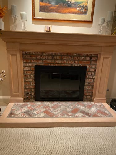 Customer photo review of Ardmore Flat Black Masonry Fireplace Door | Durable Design