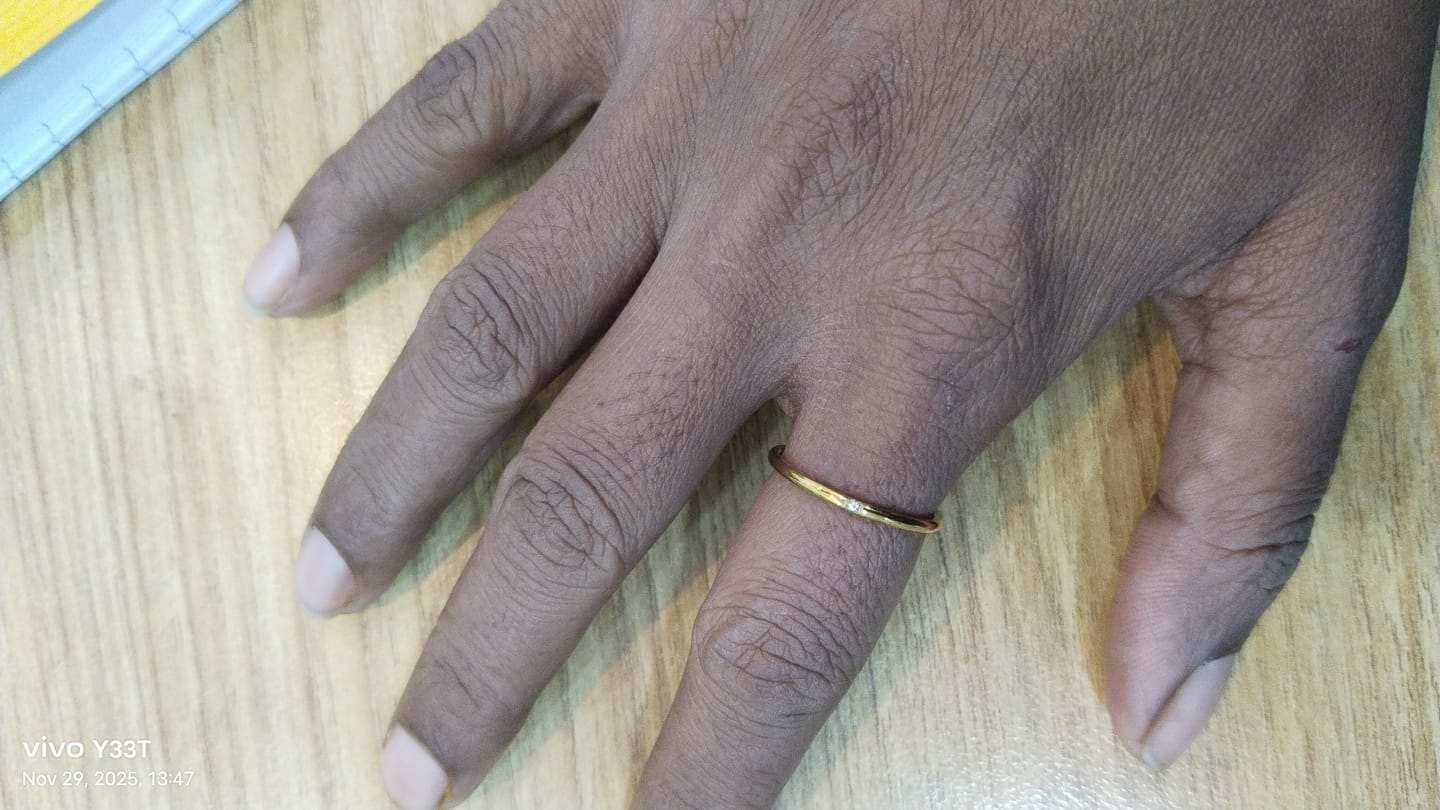 Customer photo review of Smooth Thin Stacking Ring