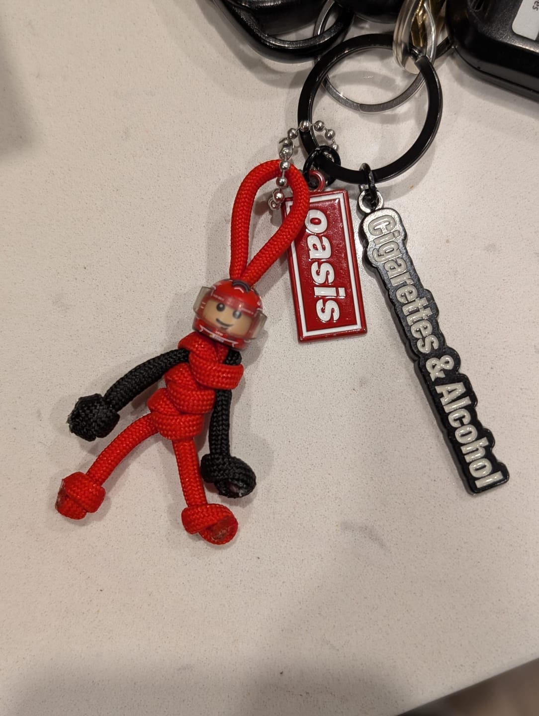 Customer photo review of Limited Edition Charles Lerclerc Racing Paracord Buddy Keychain
