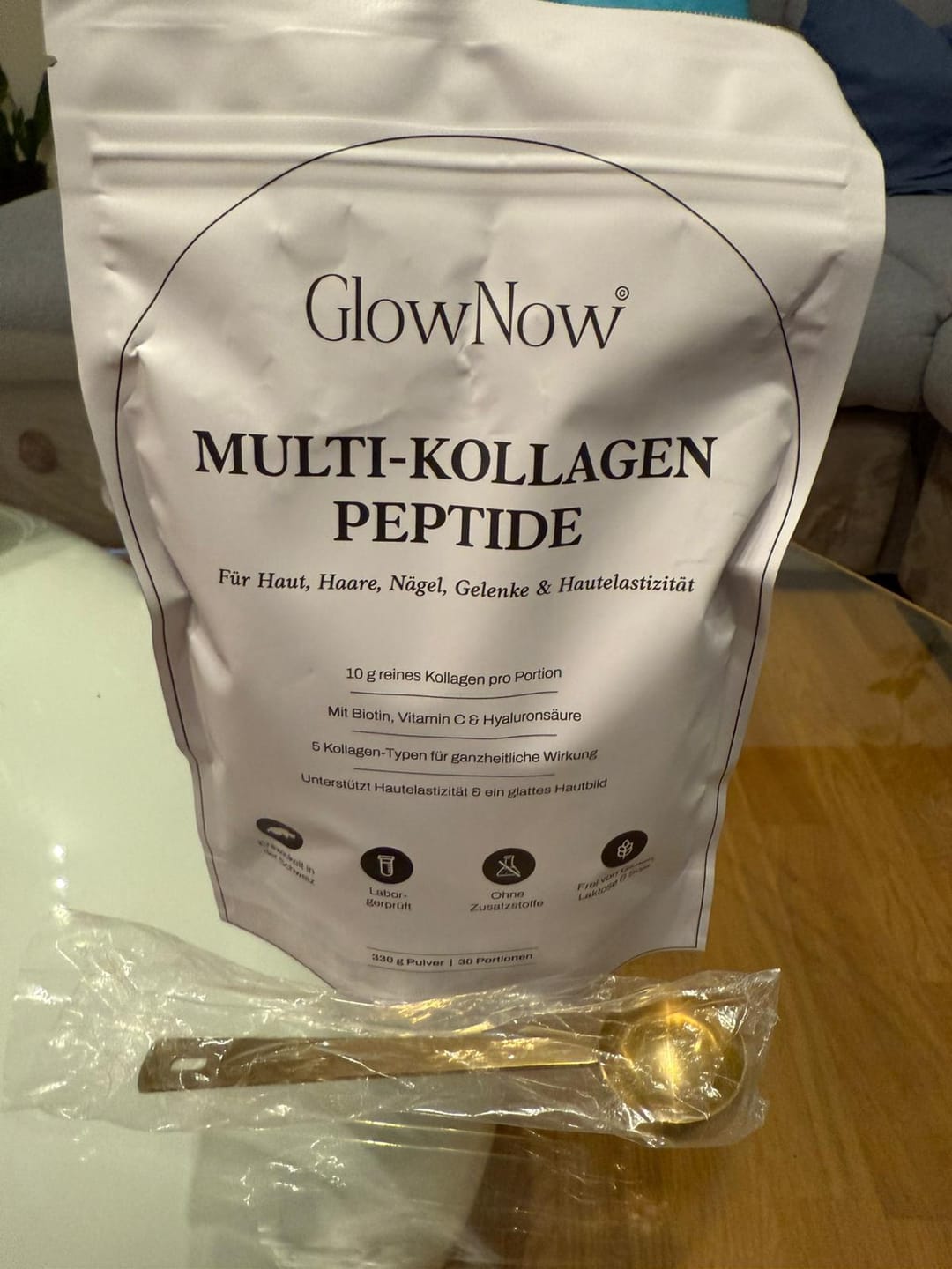 Customer photo review of GlowNow Multi-Kollagen Peptide