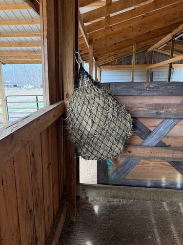 Customer photo review of Hay Chix® Half Bale Net