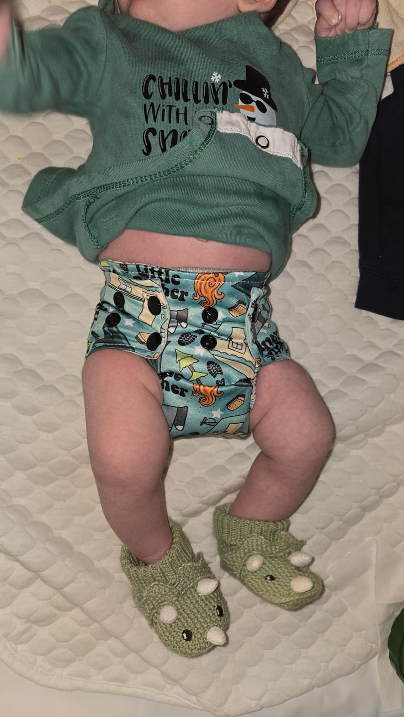 Customer photo review of Tiny Tushies Newborn AIO Cloth Diaper
