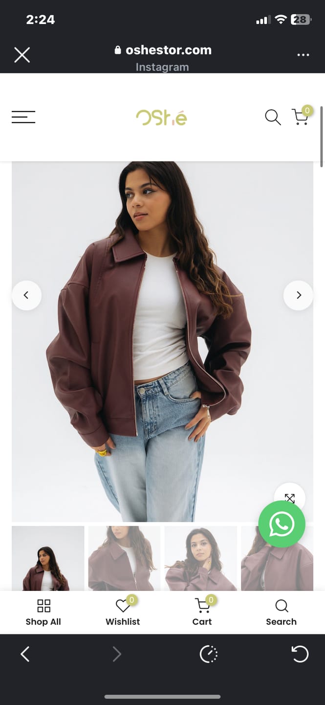 Customer photo review of Vintage leather jacket - Burgundy