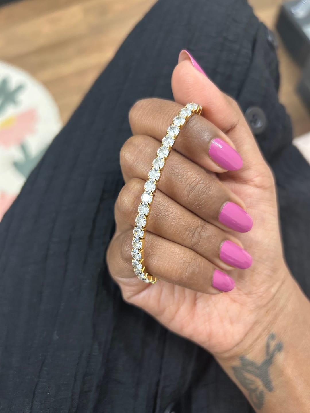 Customer photo review of Exquisite Gold Studded Bracelet