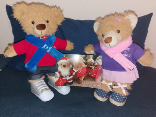 Customer photo review of Eddy the Teddy Christmas Cards (pack of 20)