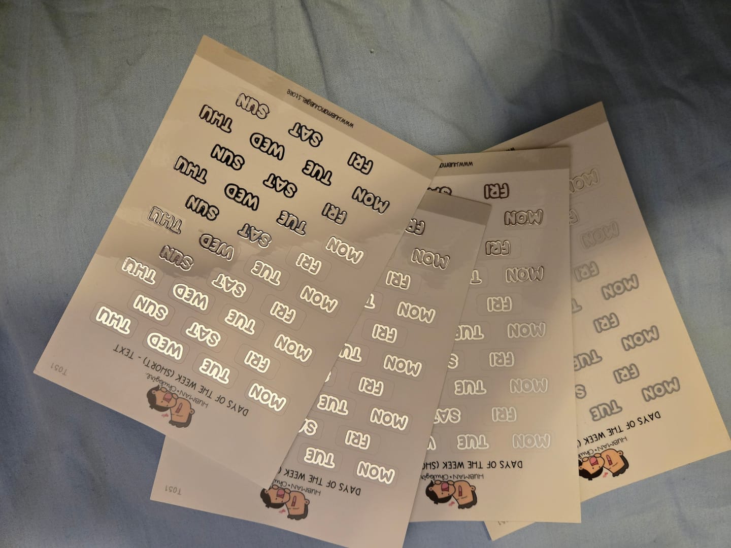 Customer photo review of Months - Bold Text (L)  - Set of 2 Planner Stickers