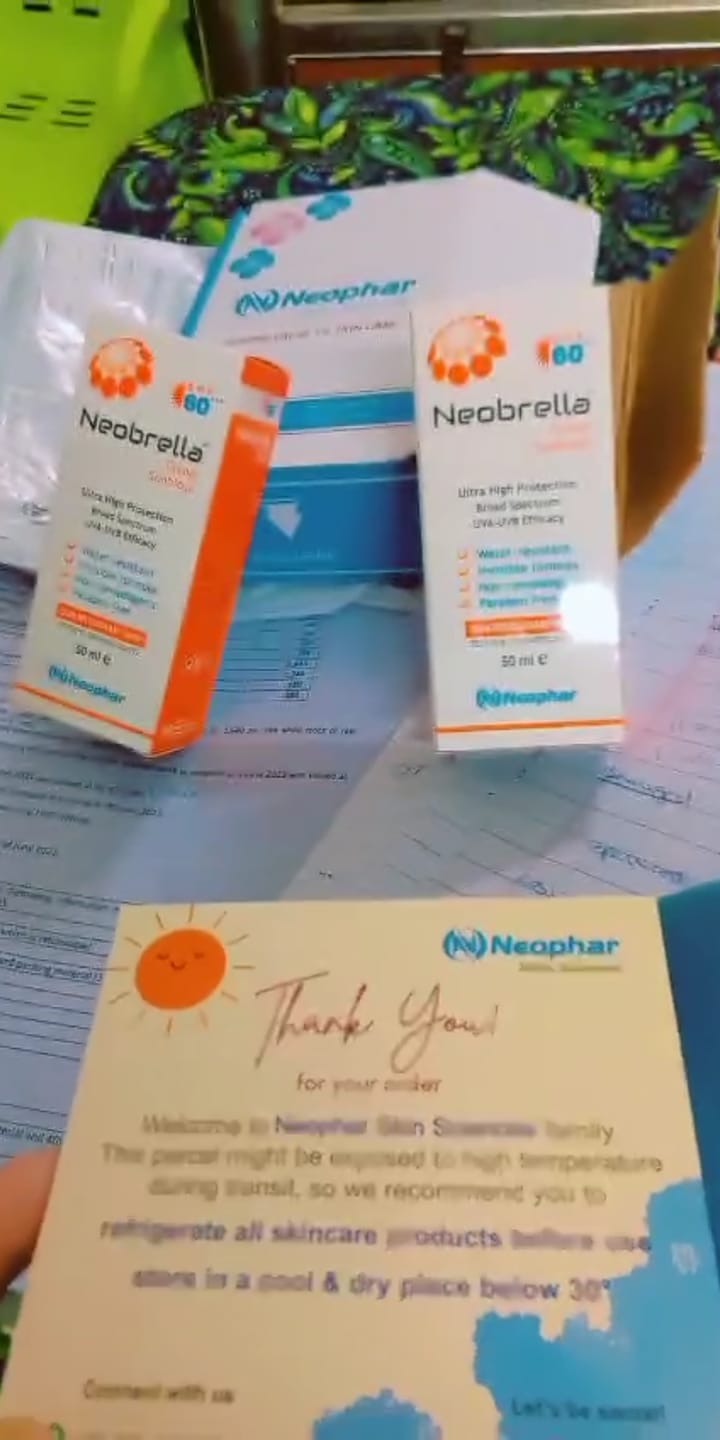 Customer photo review of Neobrella Sunblock Cream SPF60 PA+++