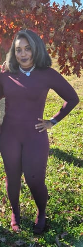 Customer photo review of Naked Mock Neck Bodysuit