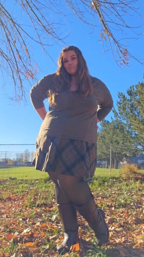 Customer photo review of New Compression Band Model One-Seam Translucent Fleece Lined Tights