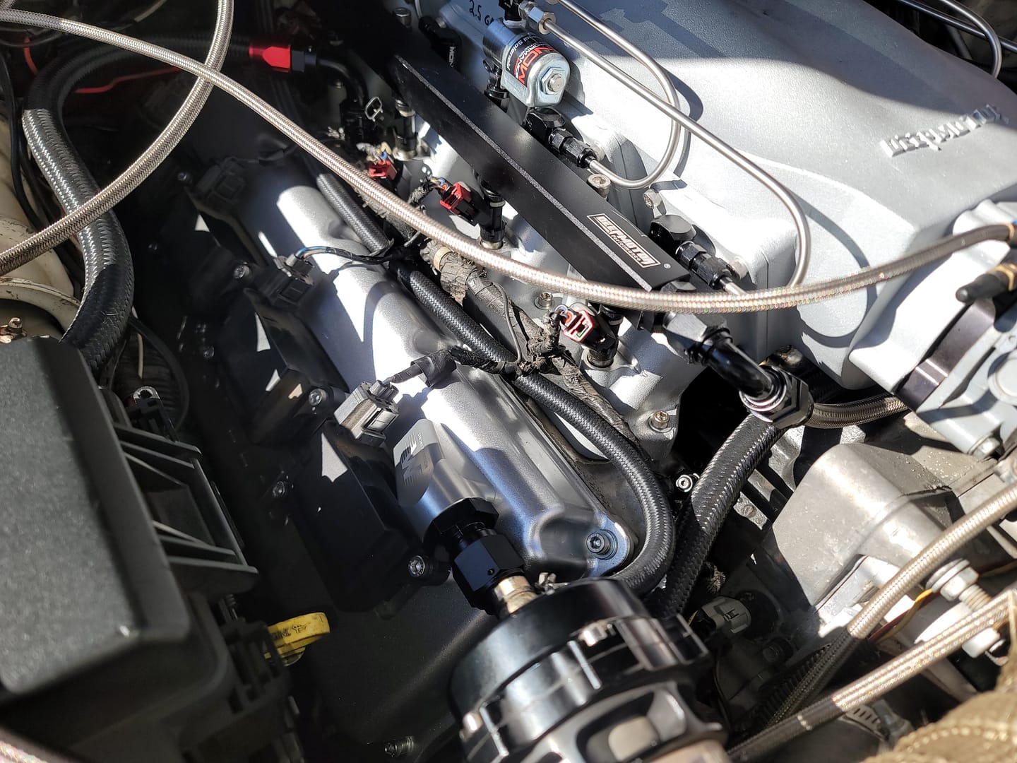 Customer photo review of Motion Raceworks Billet Valve Cover Breathers Clear Anodized (Pair)