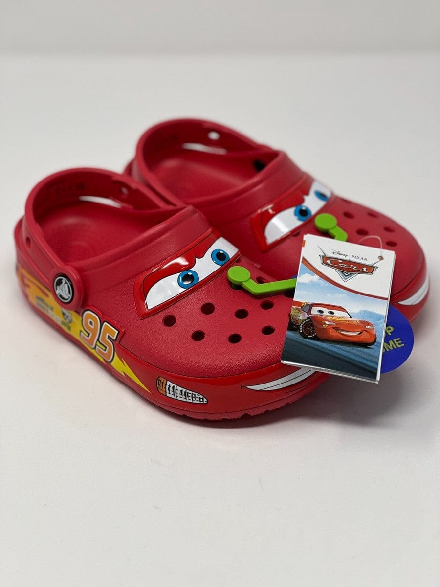Customer photo review of Lightning McQueen Crocs – Red