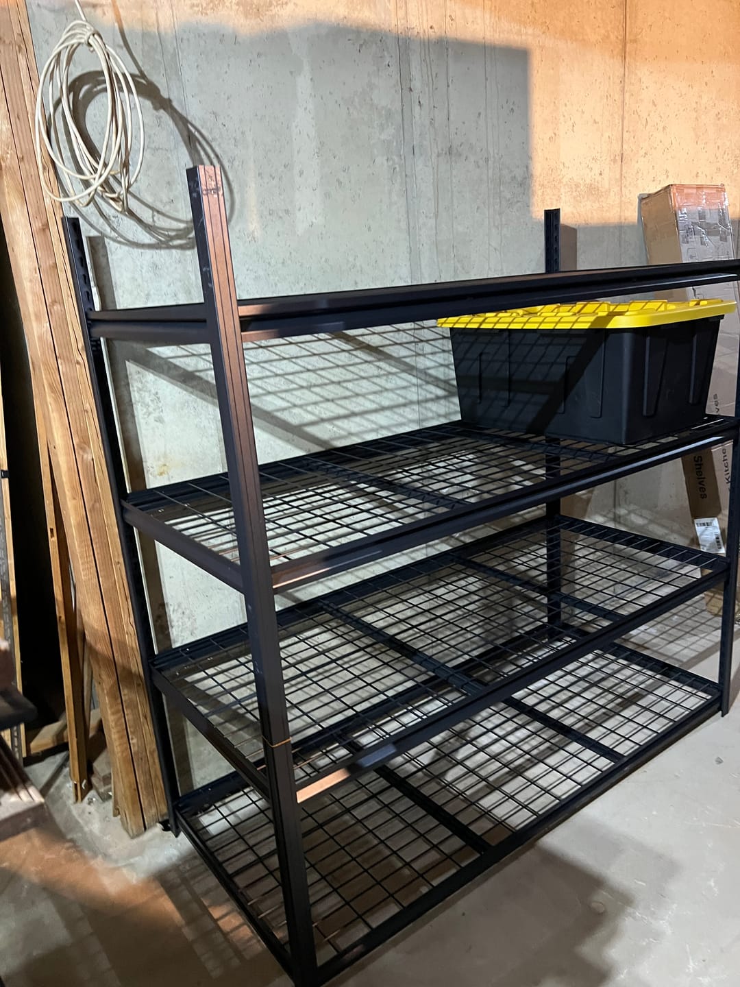 Customer photo review of REIBII 35.5" W x 72" H Metal Shelving, 2500 LBS Adjustable Storage Shelves for Garage, Basement, Kitchen and Pantry