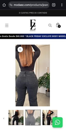 Customer photo review of EZ5531 (I3) | Jeans Flare Faja Negro Horma Grande  | EZ