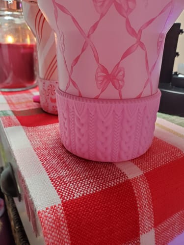 Customer photo review of Pink Icicle Shimmer MACRAME Tumbler Boot