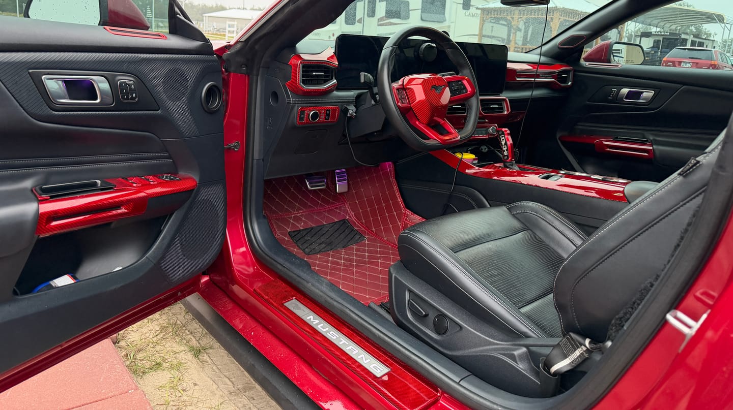 Customer photo review of 2024+ S650 Mustang Real Carbon Fiber A Pillar Speaker Trim Overlay