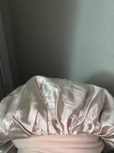 Customer photo review of XL Hair Bonnet Organic Silk