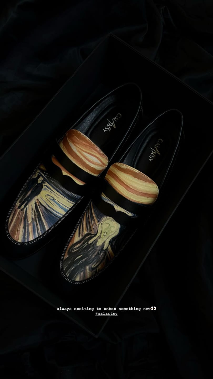 Customer photo review of The Scream, Edvard Munch Loafers