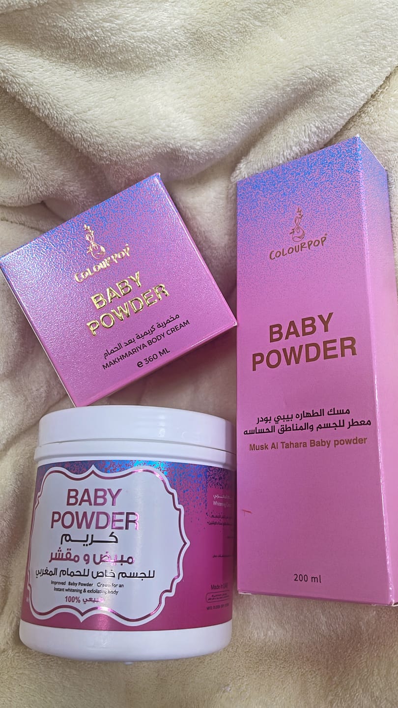 Customer photo review of Feminine Baby Powder Body Care Set – 3 Products
