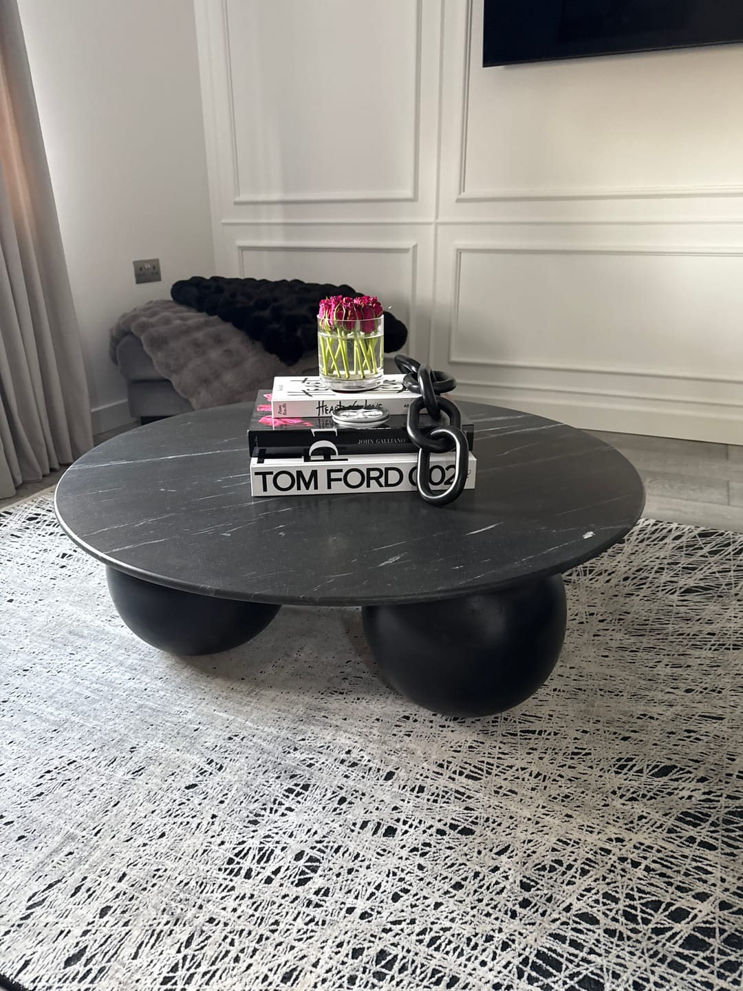 Customer photo review of Kristy Marble Top Coffee Table