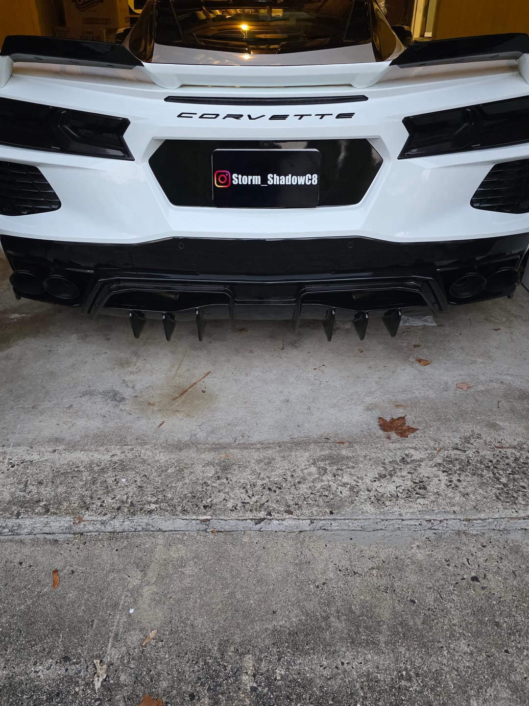 Customer photo review of Corvette C8 Rear Bumper Add-On Diffuser Splitter Lip