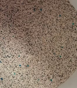 Customer photo review of Michu Mixed Tofu Cat Litter Lite 6L – Flushable, Eco-Friendly & Odour Control