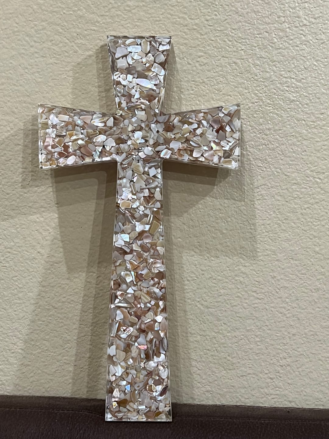 Customer photo review of 15x8x1" Flared Cross Silicone Mold For Epoxy Resin - Angled Cross Mold