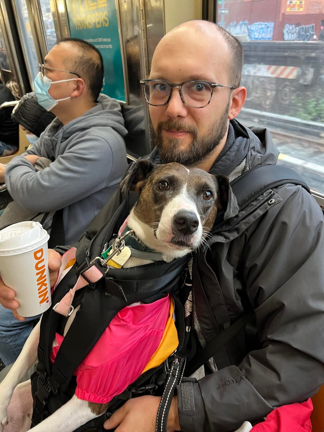 Customer photo review of DOGLEMI Hands-Free Carrier Backpack