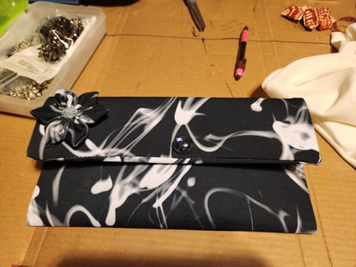 Customer photo review of Black White Jelly Fish Print Nylon Spandex