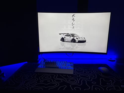 Customer photo review of Black Topo Mousepad