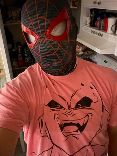 Customer photo review of [NEW] Spidey Gear™ Miles Morales PS5 Mask