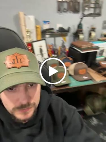 Customer video review of Richardson 112 Genuine Leather Patch Hats Laser Engraved