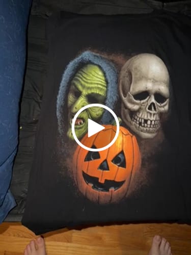 Customer video review of Halloween Trio: Masks T-Shirt