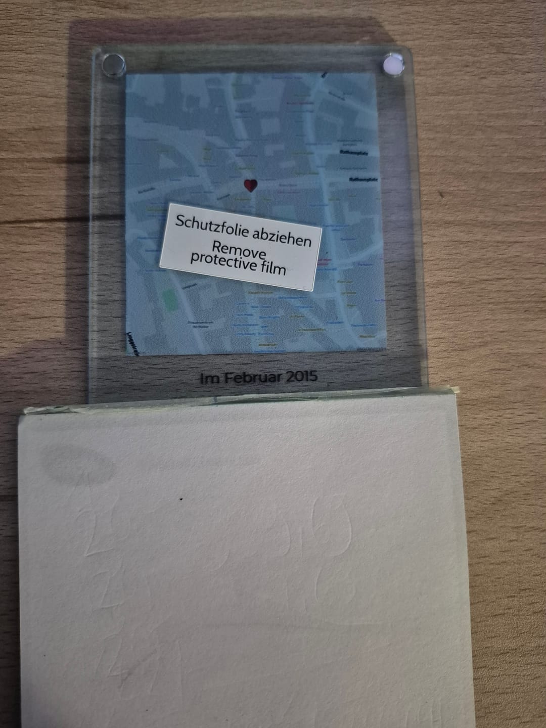 Customer photo review of "Unser Ereignis" - Acryl Magnet