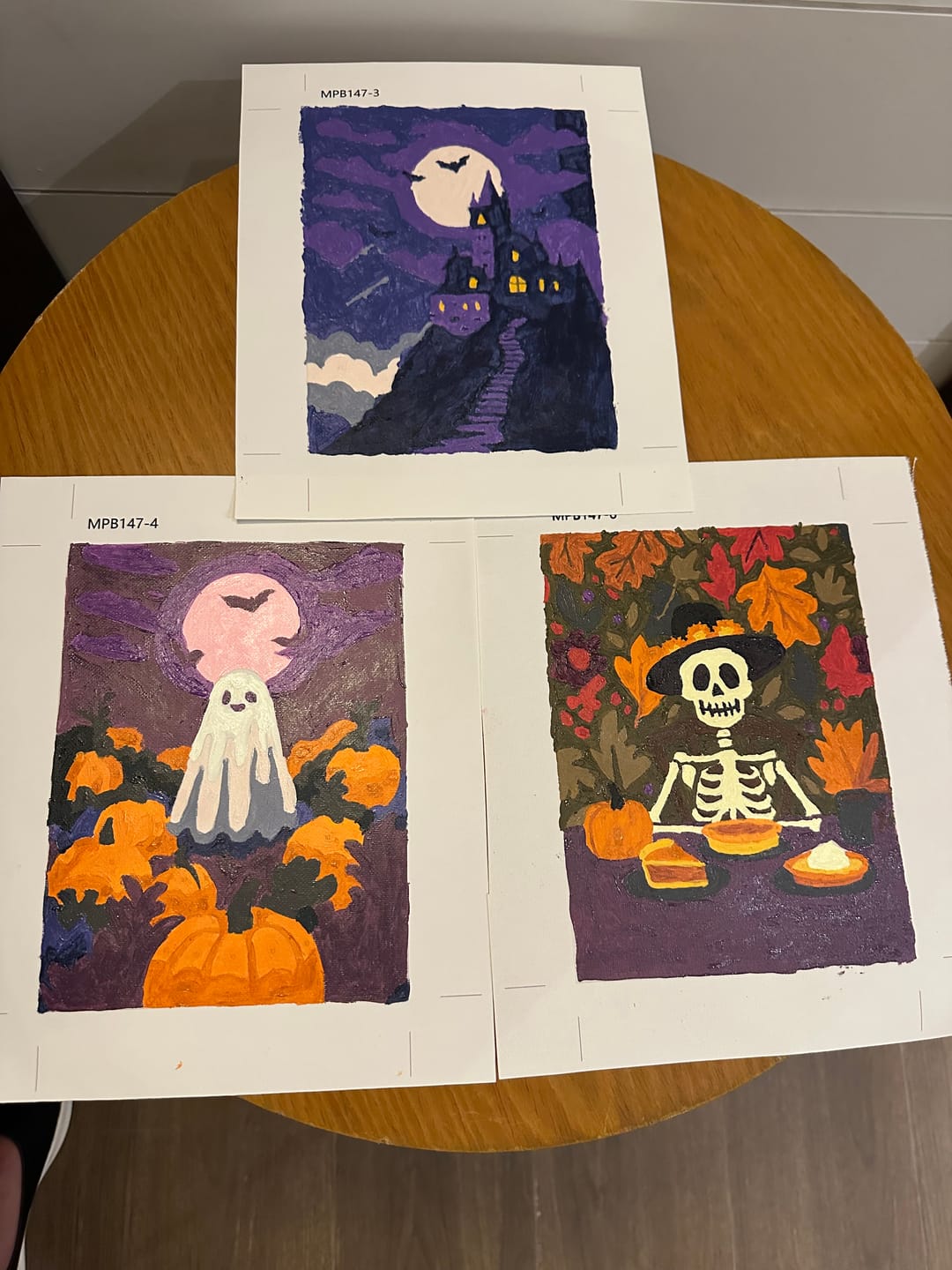 Customer photo review of 6 Mini Paintings - Spooky Autumn Set