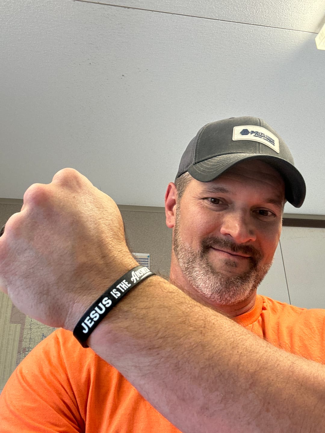 Customer photo review of Jesus Is The Answer Wristband