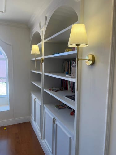 Customer photo review of Modern American Wall Lamp for Bathroom Mirror Light Bedroom Room Decor Corridor Cloth shade Sconce 100V-220V Hard wired