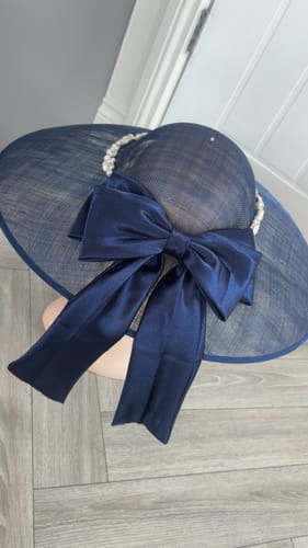Customer photo review of Sinamay Bell Shaped Fascinator Base 34cm - HA079